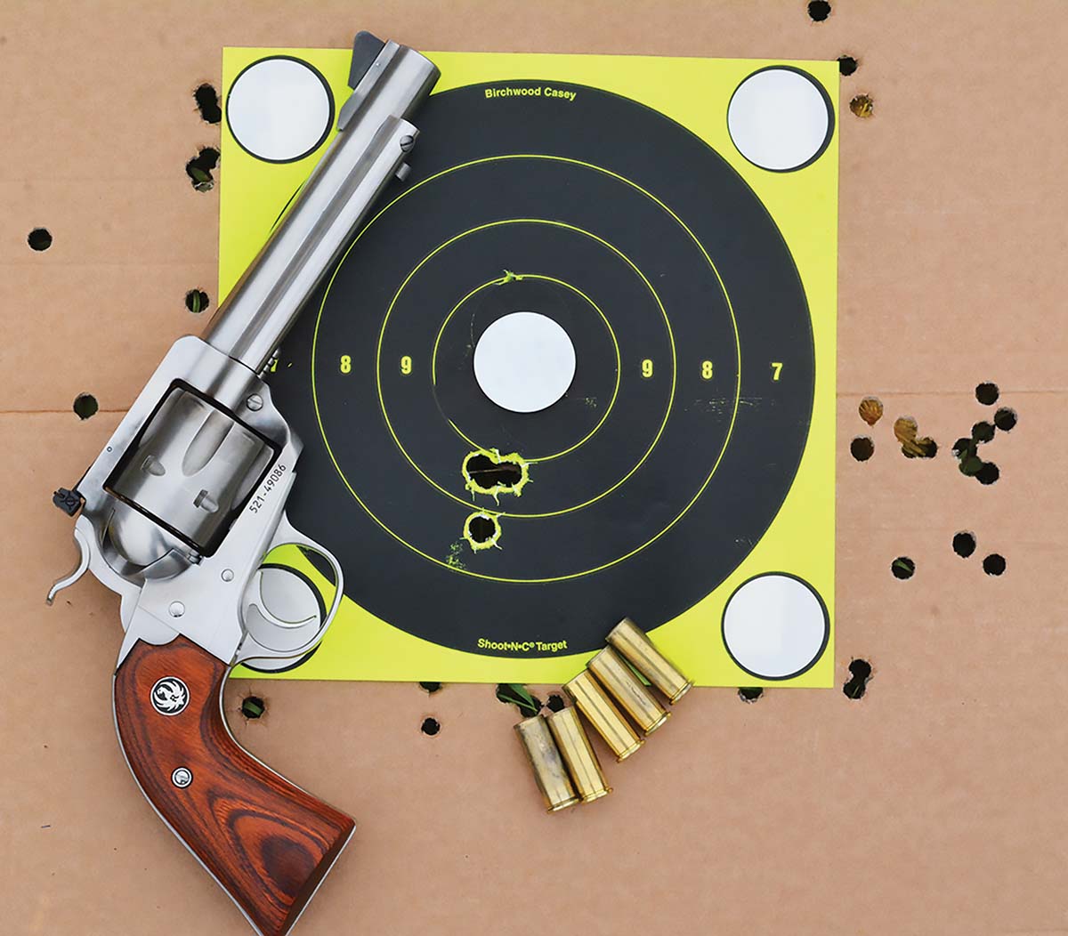 The Ruger New Model Blackhawk Bisley produced excellent accuracy at 25 yards.